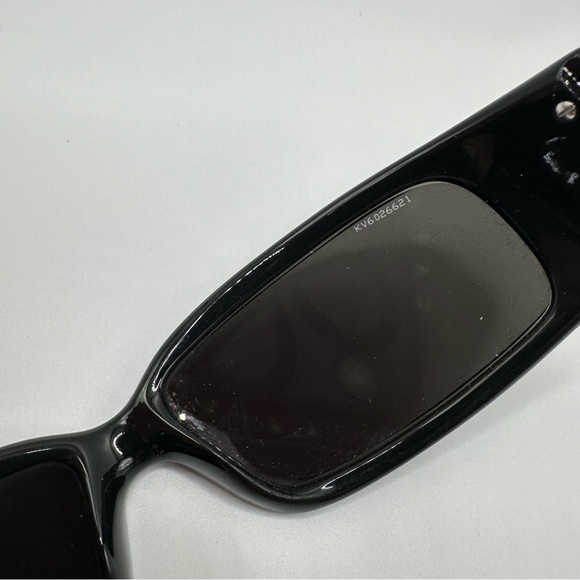 Versace 4044-B Sunglasses Black Silver Coin Medusa Swarovski - Picture 7 of 11